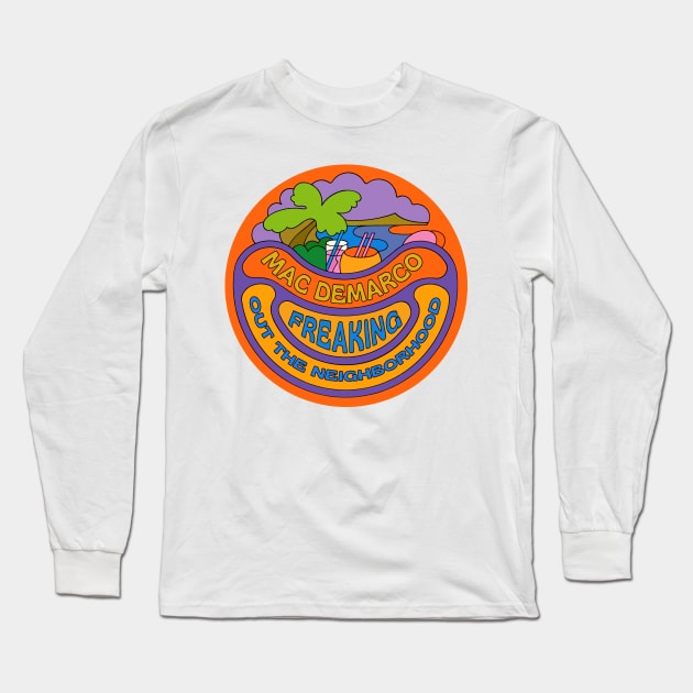 Mac DeMarco Freaking Out The Neighborhood - Original Fan Art Long Sleeve T-Shirt by unknown_pleasures